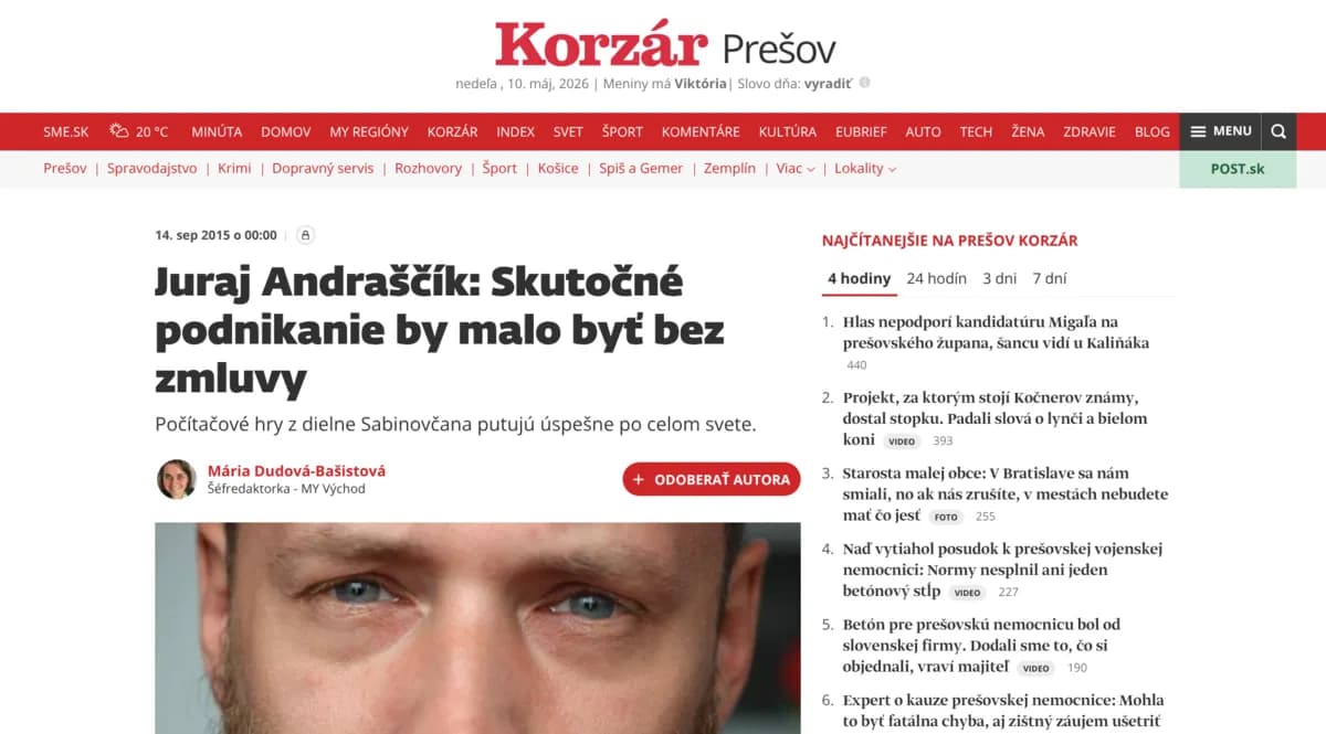 Korzar Presov article